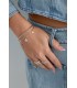 Goudkleurige dubbele armband met sterren | Trendy en elegant