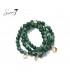 Groen gekleurde armband met 3 strengen