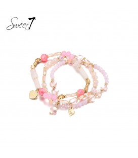 Trendy Roze Kralenarmband - Perfecte Modeaccessoire