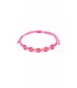 Fuchsia roze armband met bloemetjes